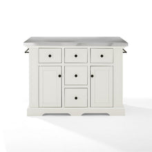 Load image into Gallery viewer, Julia Stainless Steel Top Kitchen Island White/Stainless Steel
