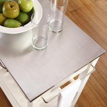 Load image into Gallery viewer, Stainless Steel Top Kitchen Prep Cart White/Stainless Steel
