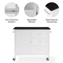 Load image into Gallery viewer, Soren Granite Top Kitchen Island/Cart White/Black
