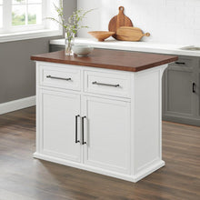 Load image into Gallery viewer, Bartlett Wood Top Kitchen Island
