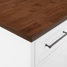 Load image into Gallery viewer, Bartlett Wood Top Kitchen Island
