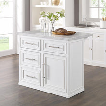Load image into Gallery viewer, Cutler Faux Marble Top Kitchen Island
