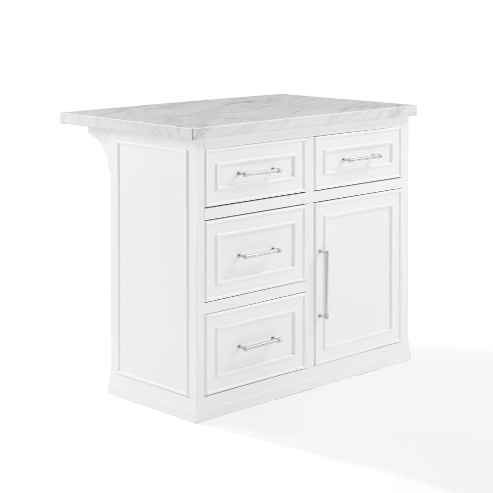Cutler Faux Marble Top Kitchen Island