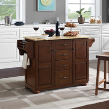 Load image into Gallery viewer, Eleanor Wood Top Kitchen Island Mahogany/Natural

