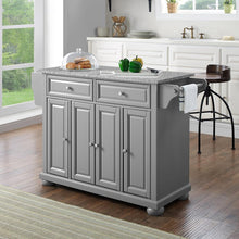 Load image into Gallery viewer, Alexandria Granite Top Full Size Kitchen Island/Cart Gray/Gray
