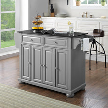 Load image into Gallery viewer, Alexandria Granite Top Full Size Kitchen Island/Cart Gray/Black
