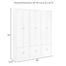 Load image into Gallery viewer, Harper 3Pc Entryway Set White - 3 Pantry Closets
