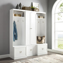 Load image into Gallery viewer, Harper 3Pc Entryway Set White - Pantry Closet &amp; 2 Hall Trees
