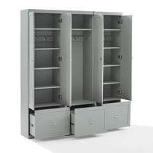 Load image into Gallery viewer, Harper 3Pc Entryway Set Gray - Hall Tree &amp; 2 Pantry Closets
