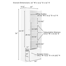 Load image into Gallery viewer, Harper 4Pc Entryway Set White - Bench, Shelf, Hall Tree, &amp; Pantry Closet

