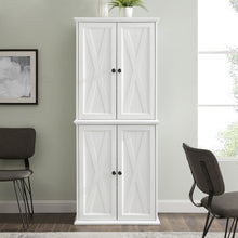 Load image into Gallery viewer, Clifton Tall Pantry Distressed White - 2 Stackable Pantries

