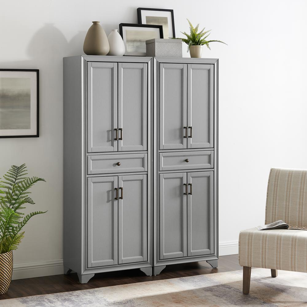 Tara 2Pc Pantry Set Distressed Gray - 2 Pantries