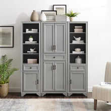 Load image into Gallery viewer, Tara 3Pc Pantry Set Distressed Gray - Pantry &amp; 2 Linen Cabinets
