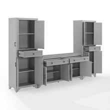 Load image into Gallery viewer, Tara 3Pc Sideboard And Pantry Set Distressed Gray - Sideboard &amp; 2 Pantries
