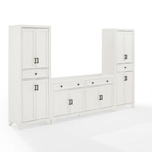 Load image into Gallery viewer, Tara 3Pc Entertainment Set Distressed White - Sideboard &amp; 2 Pantries
