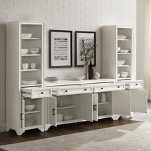 Load image into Gallery viewer, Tara 3Pc Sideboard And Bookcase Set Distressed White - Sideboard &amp; 2 Bookcases
