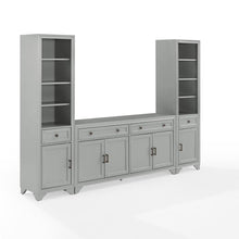 Load image into Gallery viewer, Tara 3Pc Entertainment Set Distressed Gray - Sideboard &amp; 2 Bookcases
