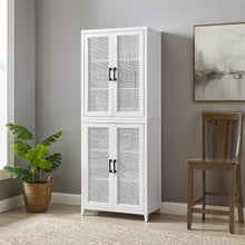 Load image into Gallery viewer, Milo Tall Storage Pantry White - 2 Stackable Pantries
