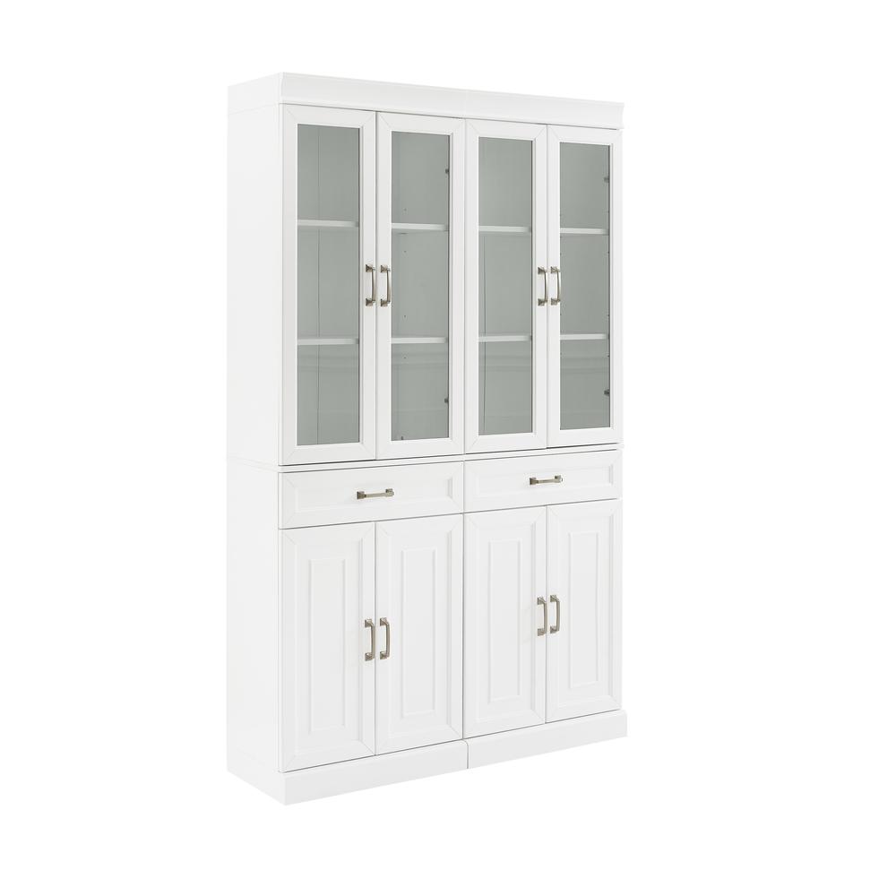 Stanton 2Pc Glass Door Pantry Set White - 2 Pantries