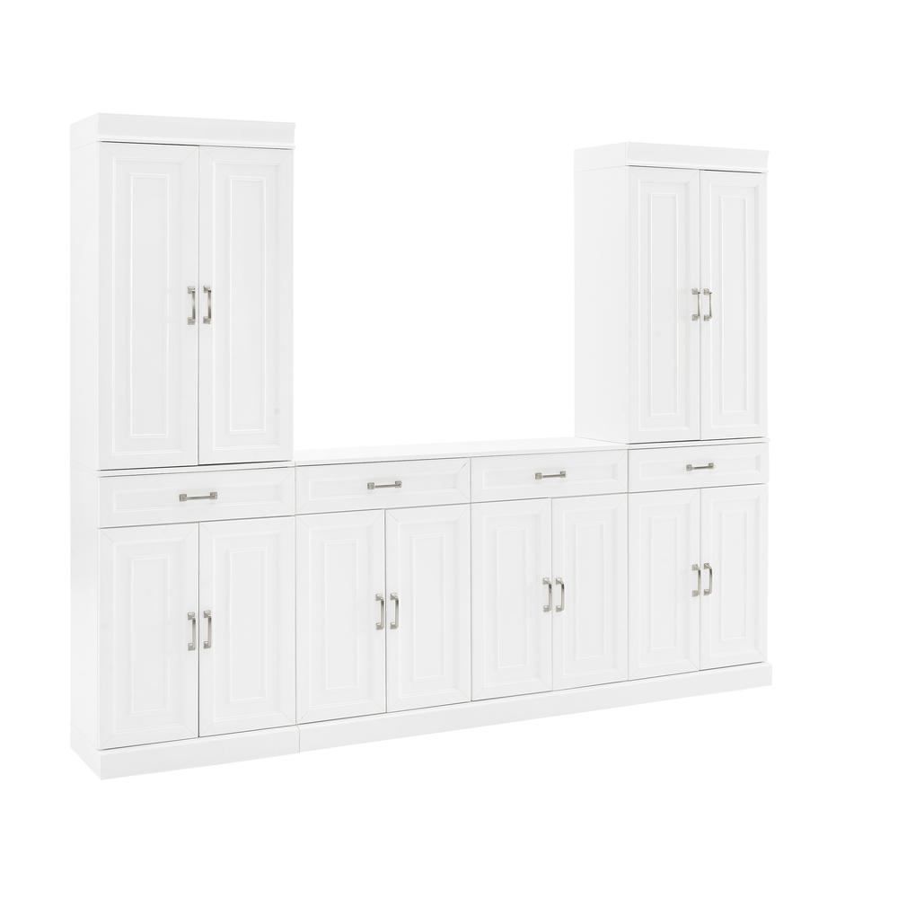 Stanton 3Pc Sideboard And Pantry Set White - Sideboard & 2 Pantries