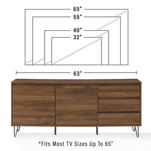 Load image into Gallery viewer, Teagan Record Storage Sideboard Brown Oak
