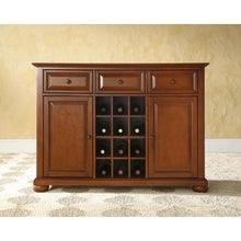Load image into Gallery viewer, Alexandria Sideboard Cabinet W/Wine Storage Cherry
