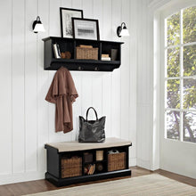Load image into Gallery viewer, Brennan 2Pc Entryway Set Black/Tan - Bench, Shelf
