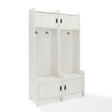 Load image into Gallery viewer, Fremont 2Pc Entryway Set Distressed White - 2 Hall Trees
