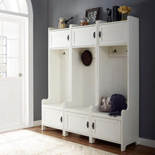Load image into Gallery viewer, Fremont 3Pc Entryway Set Distressed White - 3 Hall Trees
