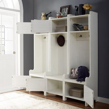Load image into Gallery viewer, Fremont 3Pc Entryway Set Distressed White - 3 Hall Trees
