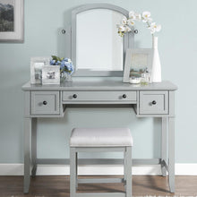 Load image into Gallery viewer, Vista 3Pc Vanity Set Gray - Vanity, Mirror, Stool
