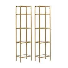 Load image into Gallery viewer, Aimee 2Pc Etagere Set Soft Gold - 2 Narrow Etageres
