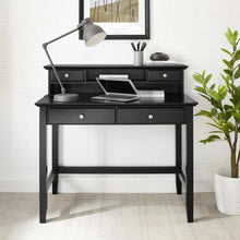 Load image into Gallery viewer, Campbell Desk And Hutch Set Black - Desk &amp; Hutch
