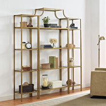 Load image into Gallery viewer, Aimee 3Pc Etagere Set Soft Gold - Large Etagere &amp; 2 Narrow Etageres
