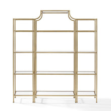 Load image into Gallery viewer, Aimee 3Pc Etagere Set Soft Gold - Large Etagere &amp; 2 Narrow Etageres

