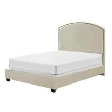 Load image into Gallery viewer, Cassie Upholstered Queen Bed Creme - Headboard, Footboard, Rails

