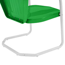 Load image into Gallery viewer, Griffith 3Pc Outdoor Metal Bistro Set Kelly Green Gloss/White Satin - Bistro Table &amp; 2 Chairs
