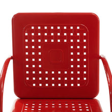 Load image into Gallery viewer, Bates 3Pc Outdoor Metal Bistro Set Bright Red Gloss/White Satin - Bistro Table &amp; 2 Armchairs
