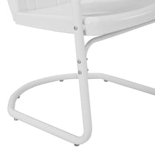 Load image into Gallery viewer, Tulip 3Pc Outdoor Metal Bistro Set White Satin - Bistro Table &amp; 2 Chairs

