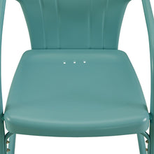 Load image into Gallery viewer, Tulip 5Pc Outdoor Metal Dining Set Pastel Blue Satin /White Satin - Dining Table &amp; 4 Chairs
