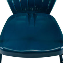 Load image into Gallery viewer, Ridgeland 3Pc Outdoor Metal Bistro Set Navy Gloss /White Satin - Bistro Table &amp; 2 Chairs
