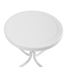 Load image into Gallery viewer, Bates 3Pc Outdoor Metal Armchair Set White Gloss/White Satin - Side Table &amp; 2 Armchairs

