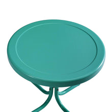 Load image into Gallery viewer, Griffith 3Pc Outdoor Metal Rocking Chair Set Turquoise Gloss - Side Table &amp; 2 Rocking Chairs
