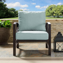 Load image into Gallery viewer, Kaplan Outdoor Metal Armchair Mist/Oil Rubbed Bronze
