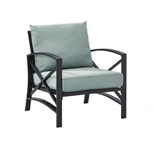 Load image into Gallery viewer, Kaplan Outdoor Metal Armchair Mist/Oil Rubbed Bronze
