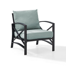 Load image into Gallery viewer, Kaplan Outdoor Metal Armchair Mist/Oil Rubbed Bronze
