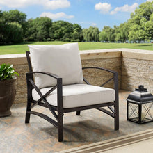 Load image into Gallery viewer, Kaplan Outdoor Metal Armchair Oatmeal/Oil Rubbed Bronze
