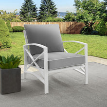 Load image into Gallery viewer, Kaplan Outdoor Metal Armchair Gray/White
