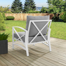 Load image into Gallery viewer, Kaplan Outdoor Metal Armchair Gray/White
