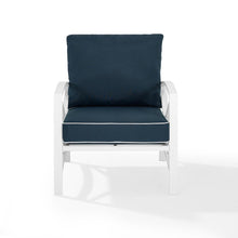 Load image into Gallery viewer, Kaplan Outdoor Metal Armchair Navy/White
